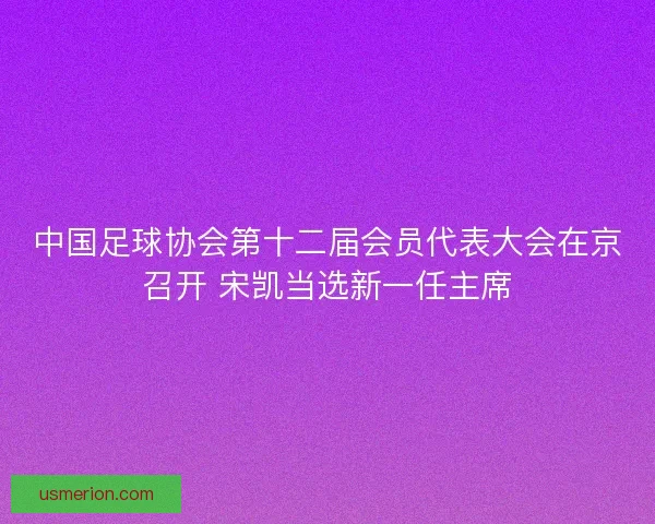 中国足球协会第十二届会员代表大会在京召开 宋凯当选新一任主席