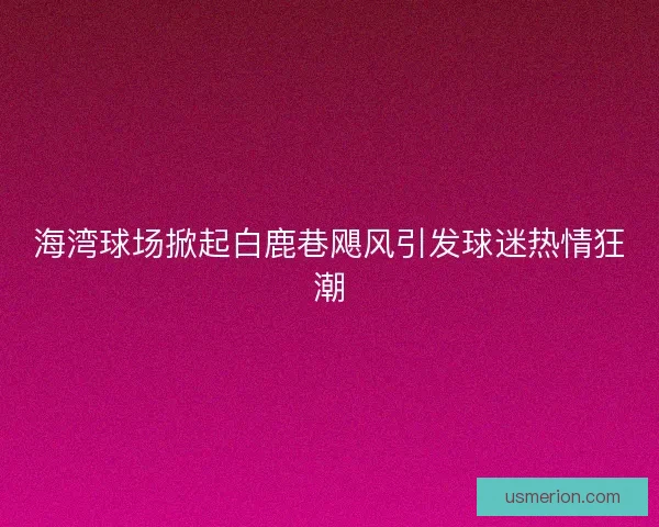 海湾球场掀起白鹿巷飓风引发球迷热情狂潮